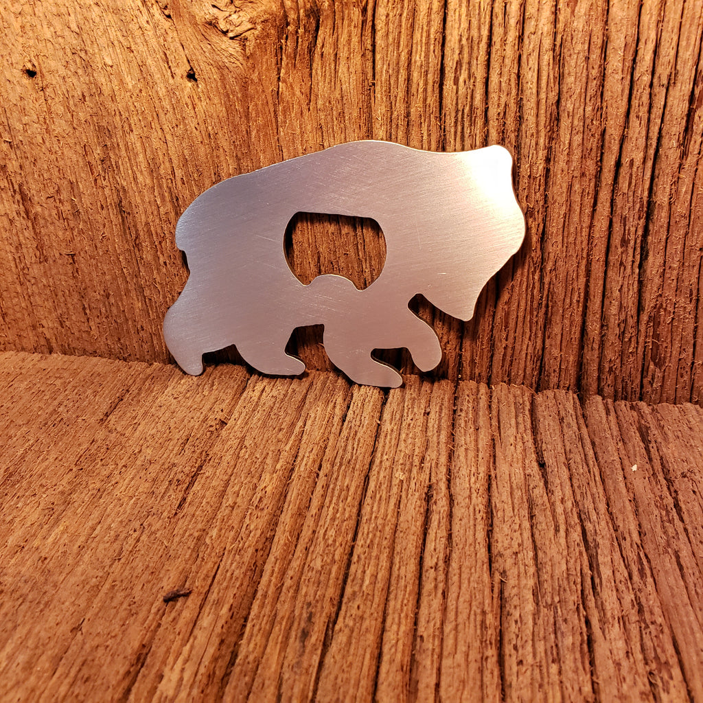 image of bear cub steel bottle opener
