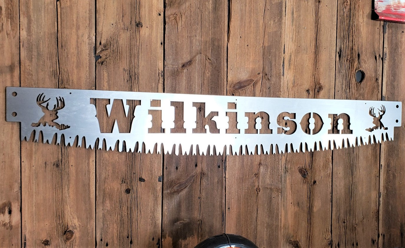 Crosscut Saw Blade Custom Name Sign