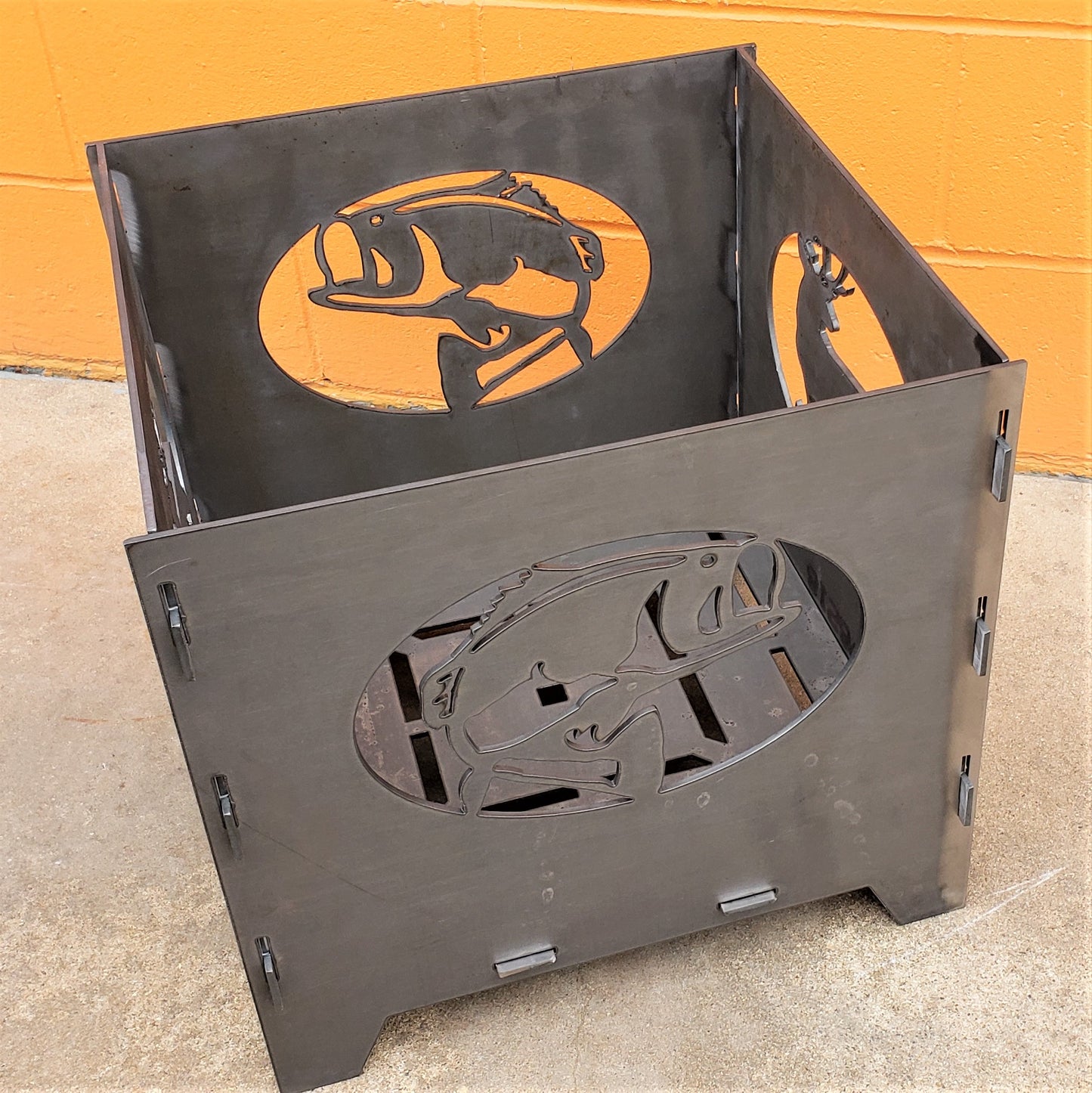 360-STEEL Heavy Duty Portable Square Camp Fire Pit
