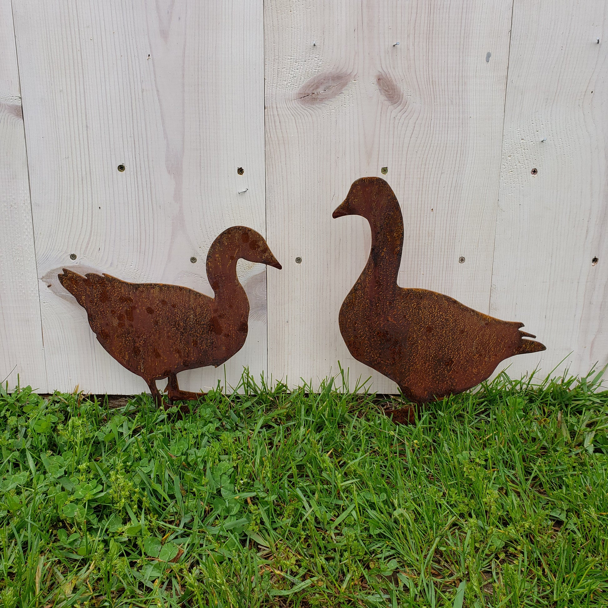 image of geese garden decor