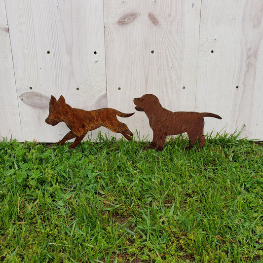 image of dogs garden decor