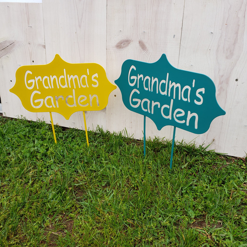 Grandma's Garden Metal Sign