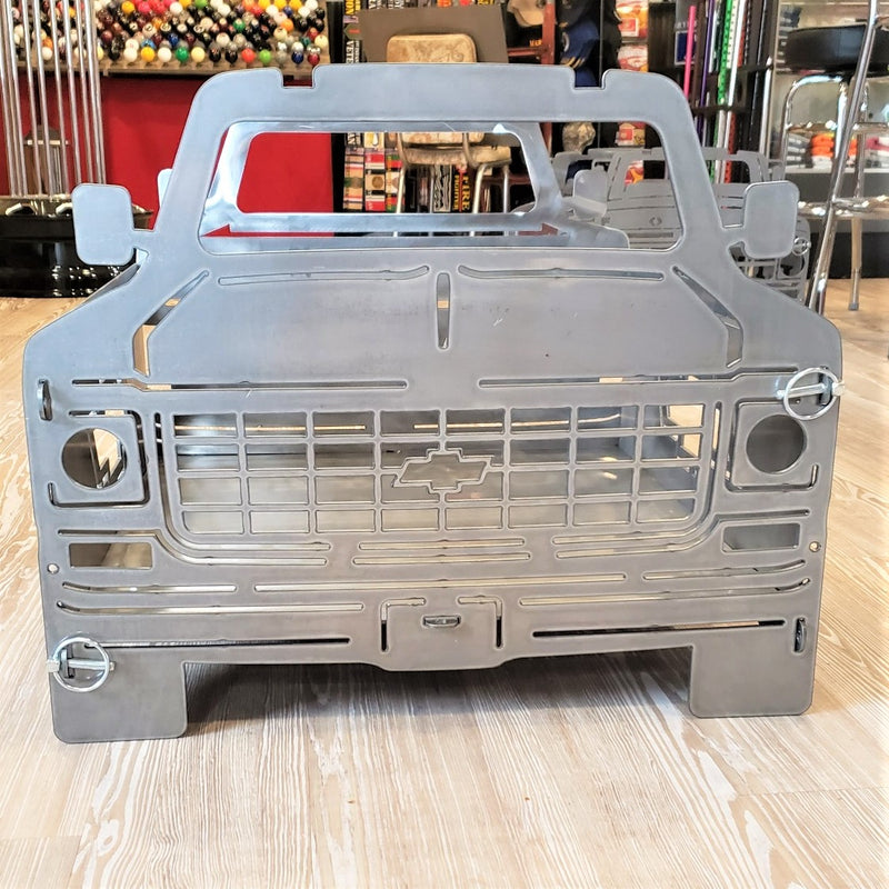 image of C10 Square Body Chevy Portable Collapsible Fire Pit Grill