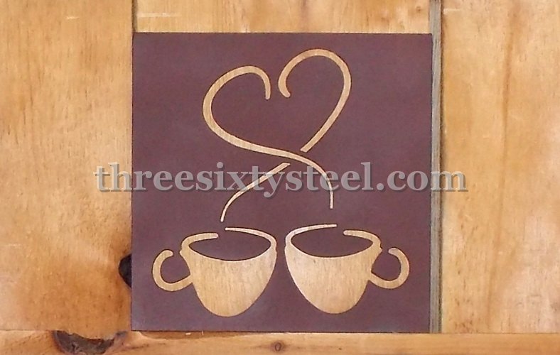 Coffee Cups Love Sign