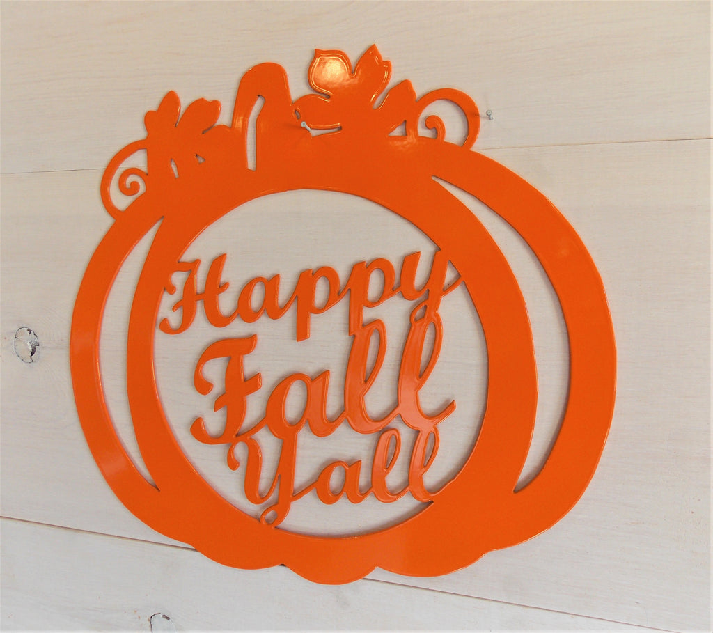 Happy Fall Yall Pumpkin Decoration