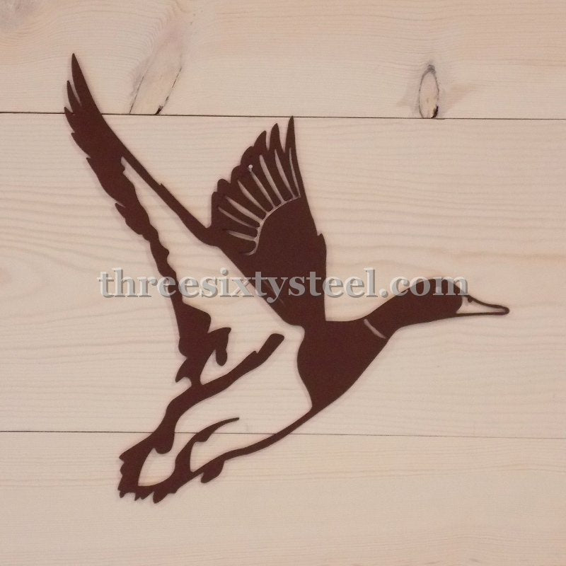 Duck in Flight Steel Wall Art