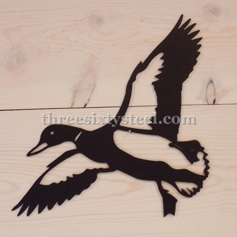 Duck in Flight Steel Wall Art