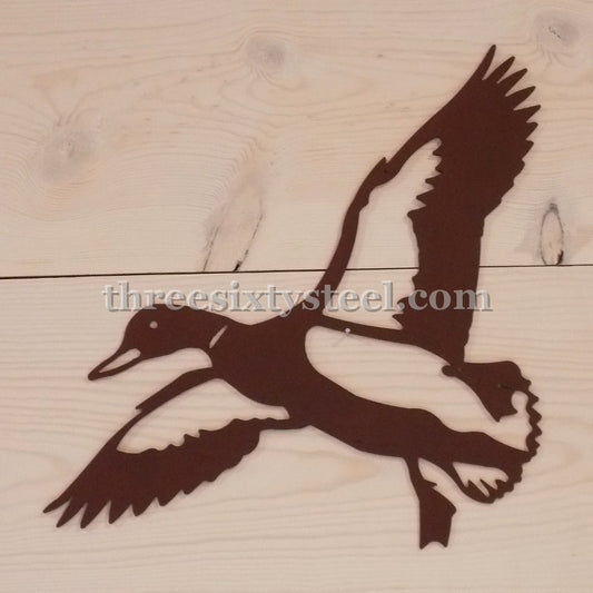 Duck in Flight Steel Wall Art
