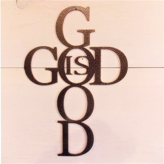 God is Good Cross Metal Wall Art