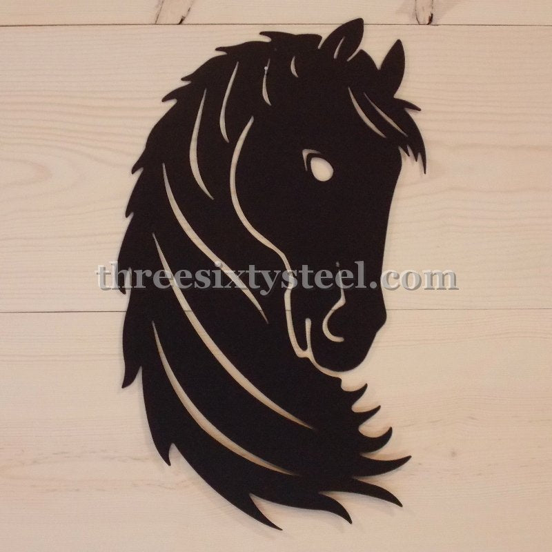 Horse Head Steel Decor