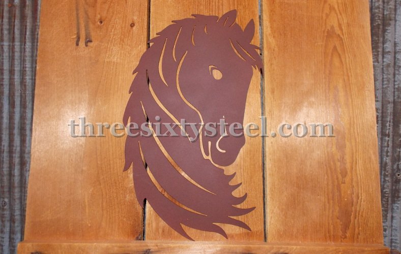 Horse Head Steel Decor