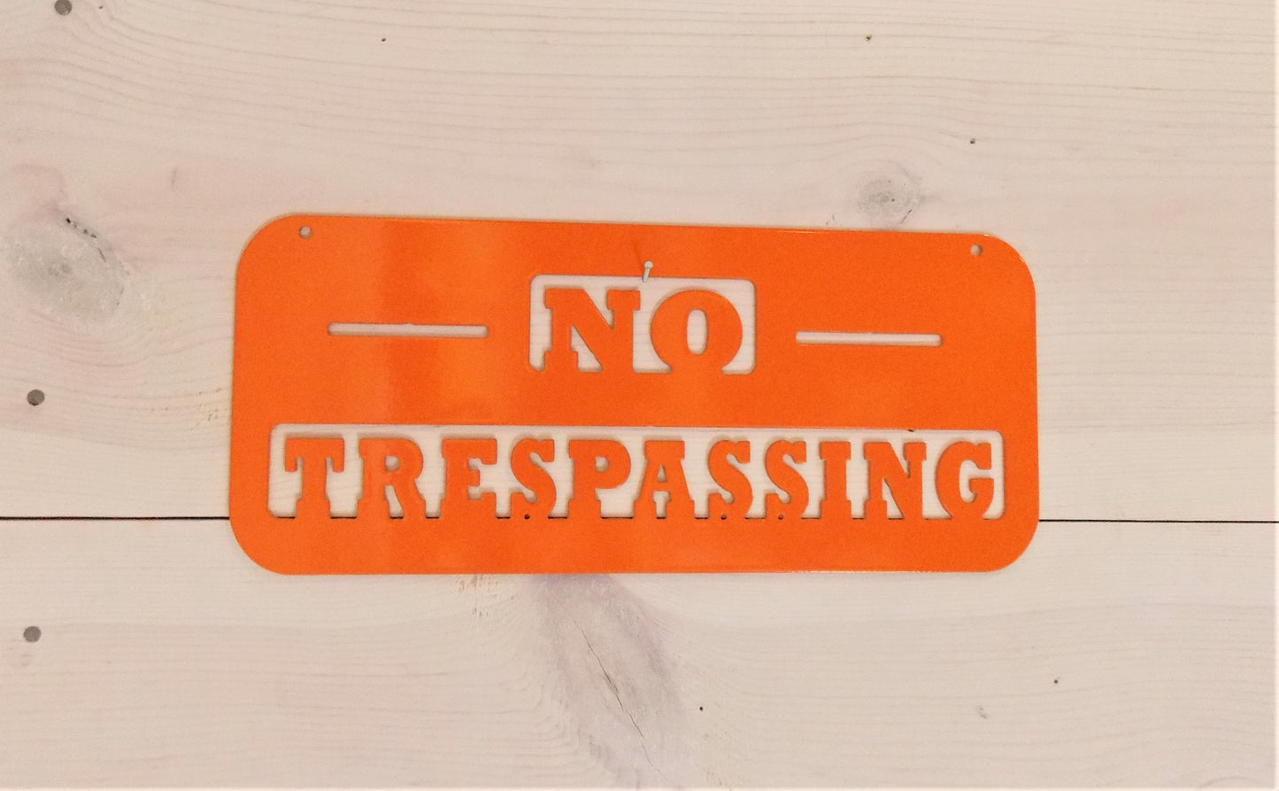 No Trespassing Steel Sign