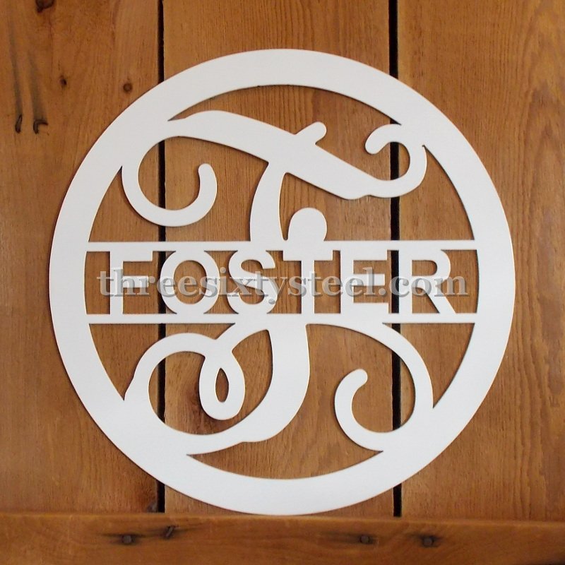 Personalized Metal Monogram sign / 360-STEEL Products