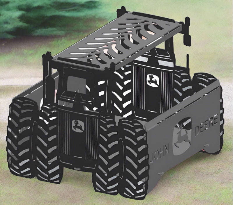 image of JD 4WD Tractor Fire Pit Portable Collapsible FirePit Grill