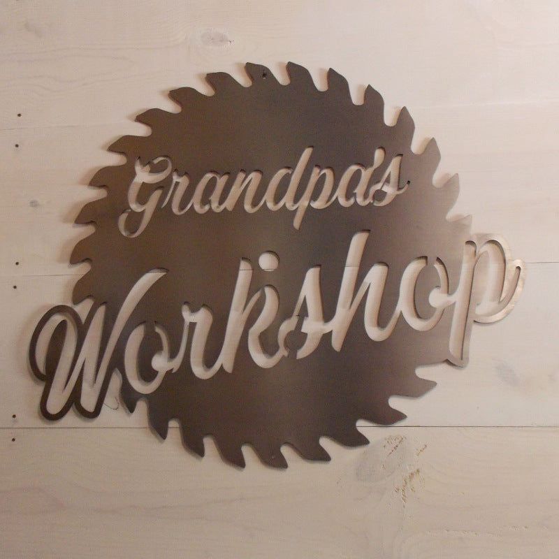 Custom Workshop Saw Blade Sign