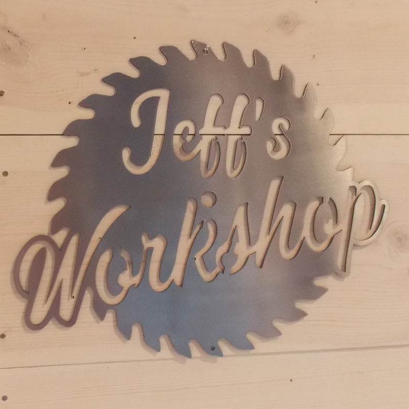 Custom Workshop Saw Blade Sign