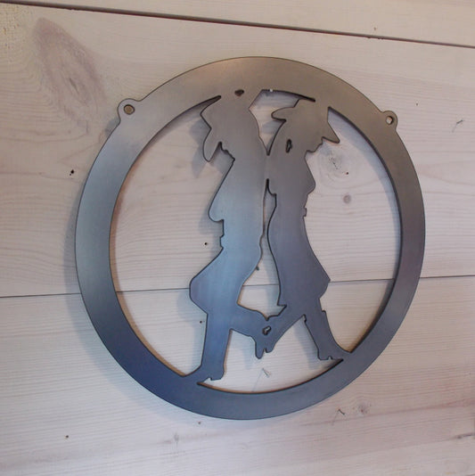 Cowboy Cowgirl Metal Decor