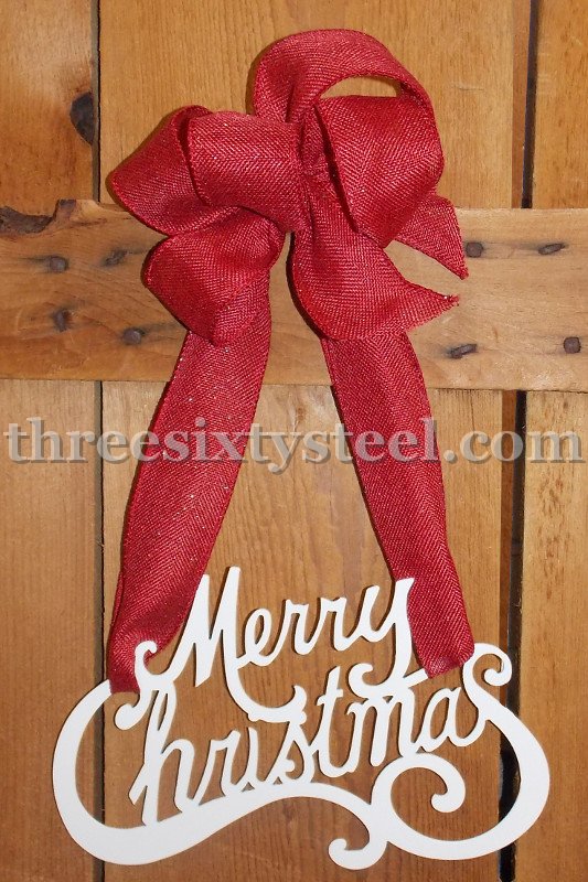 Merry Christmas Steel Sign Decor