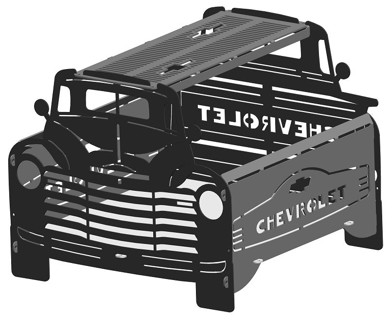 image of 1951 Chevy Truck Fire Pit Portable Collapsible FirePit Grill