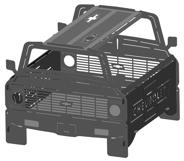 image of 1972 Chevy C10 Fire Pit Portable Collapsible FirePit Grill