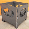 360-STEEL Heavy Duty Portable Square Camp Fire Pit