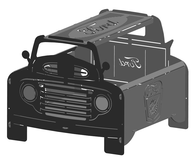 image of 1948 Ford F1 Truck Fire Pit Portable Collapsible FirePit Grill
