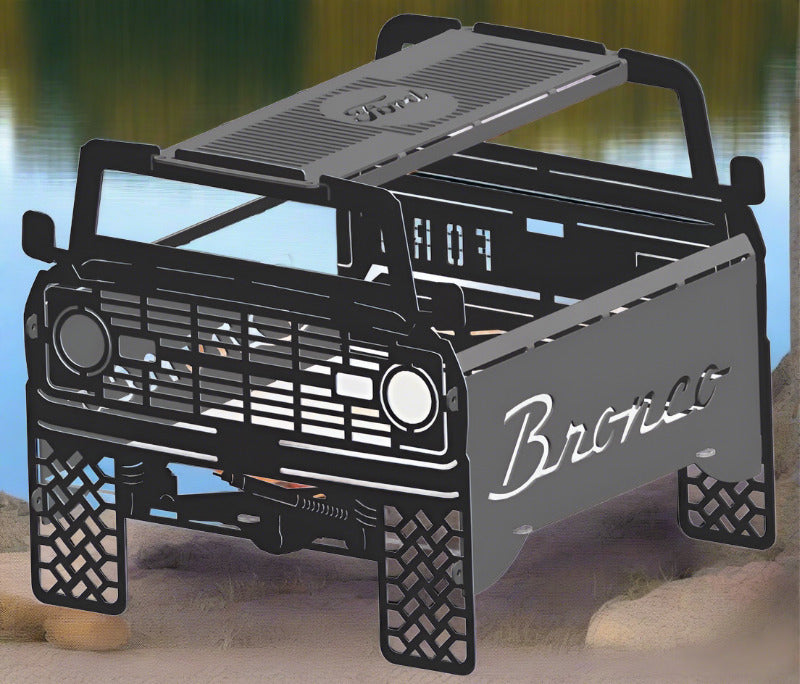 image of Early Bronco Fire Pit Portable Collapsible FirePit Grill