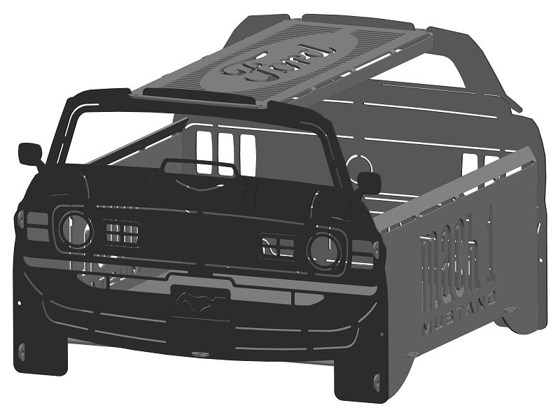 image of 1970 Mustang Mach 1 Fire Pit Portable Collapsible FirePit Grill