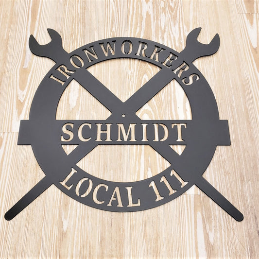image of Iron Workers Steel Name Sign