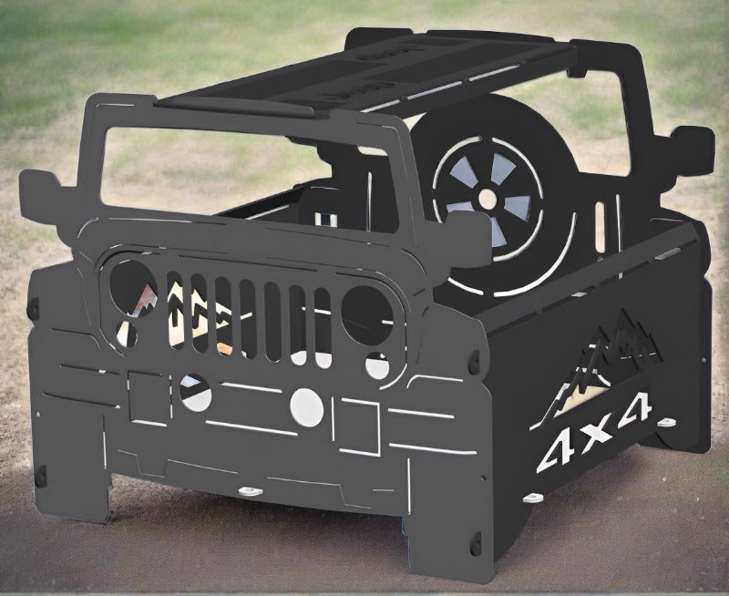 image of Jeep JK Fire Pit Portable Collapsible FirePit Grill