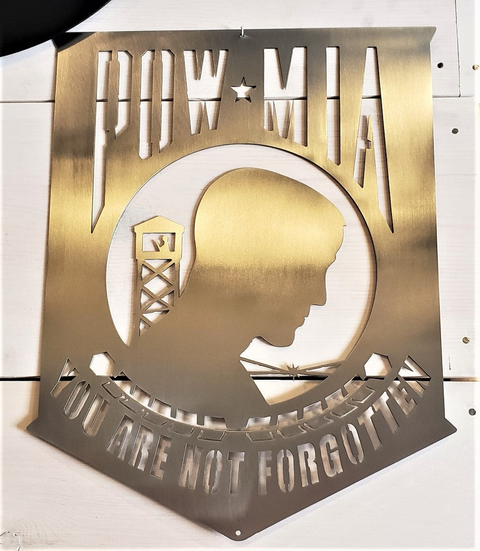 POW MIA Emblem 20" Steel Sign
