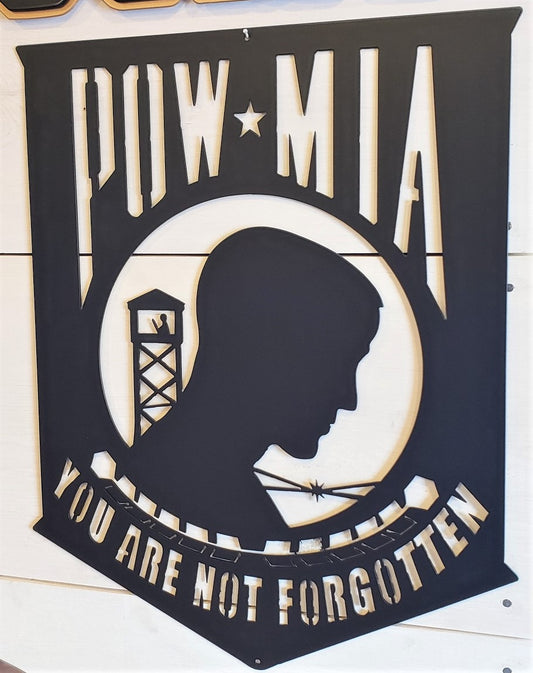 POW MIA Emblem 20" Steel Sign