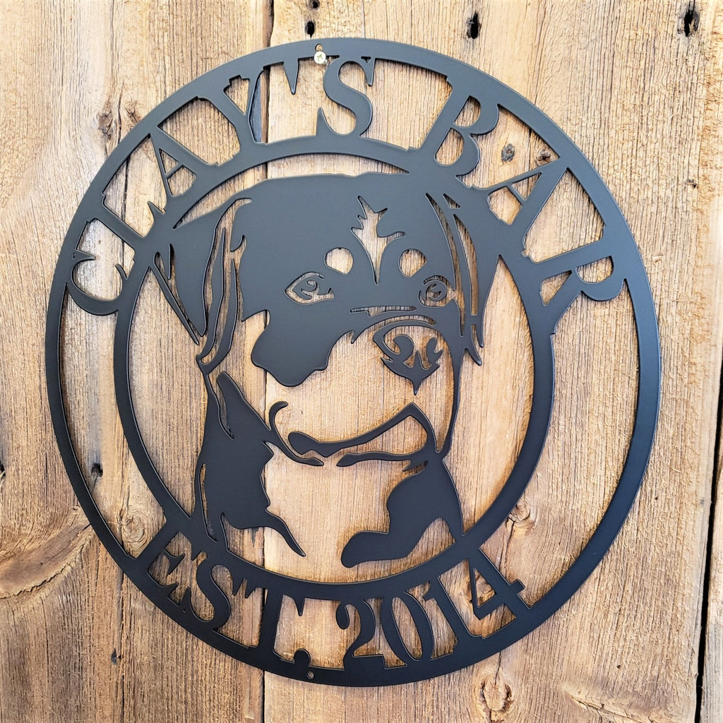 Rottweiler Personalized Bar Sign