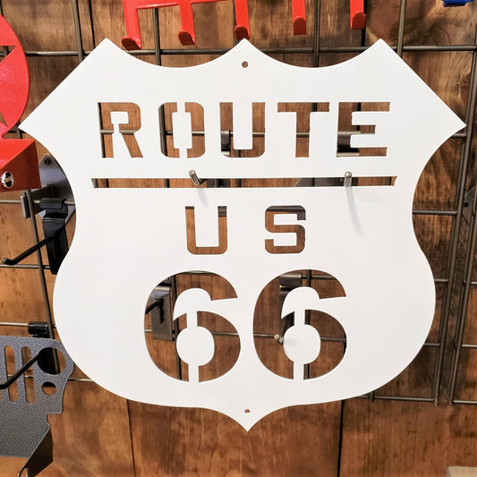 ROUTE 66 HIGHWAY STEEL SIGN