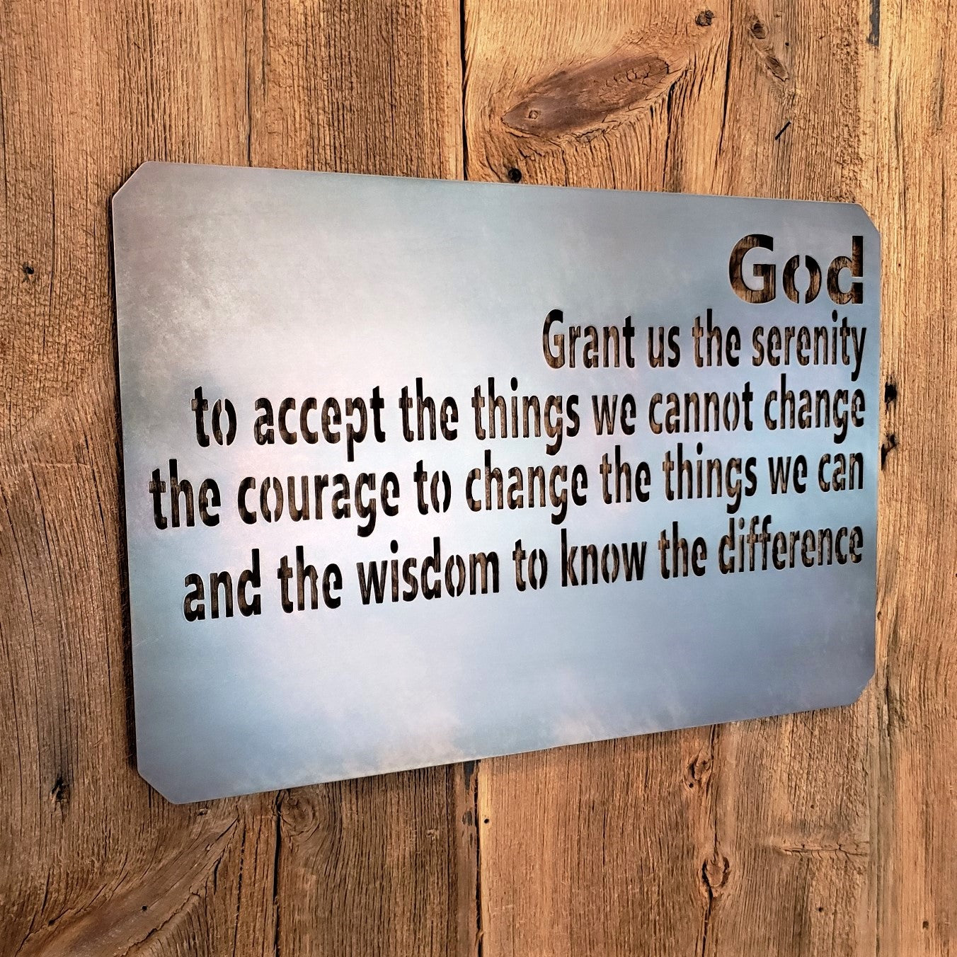 image of Serenity Prayer metal sign