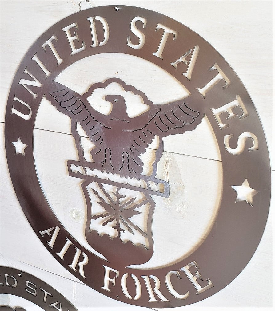U.S. Air Force Emblem 20" Bare Steel Sign