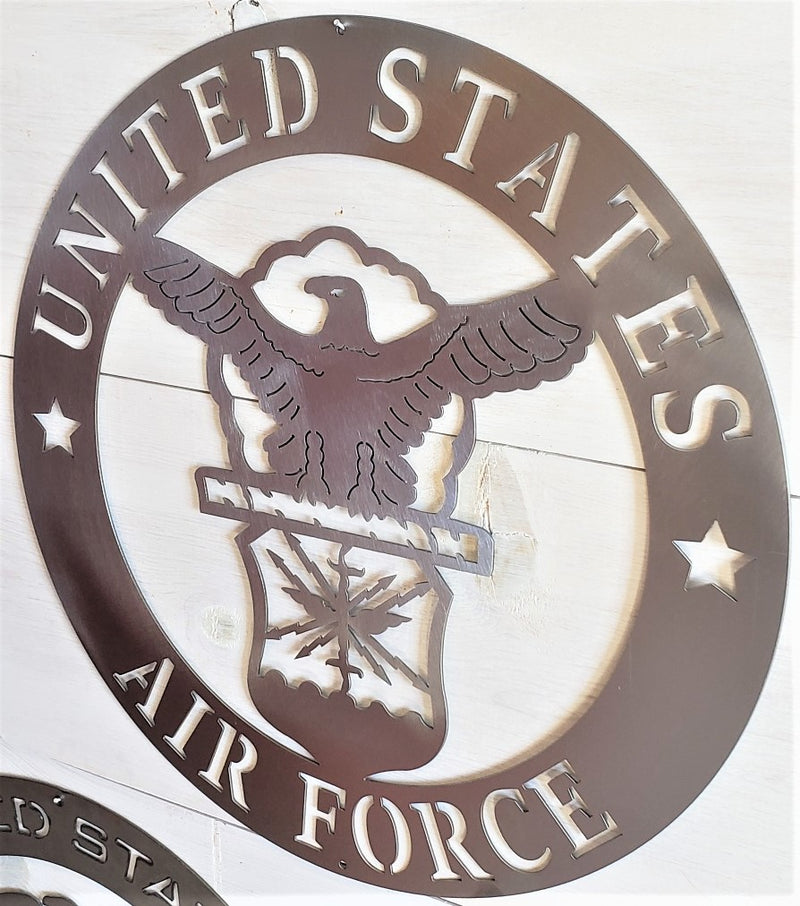 U.S. Air Force Emblem 20" Bare Steel Sign