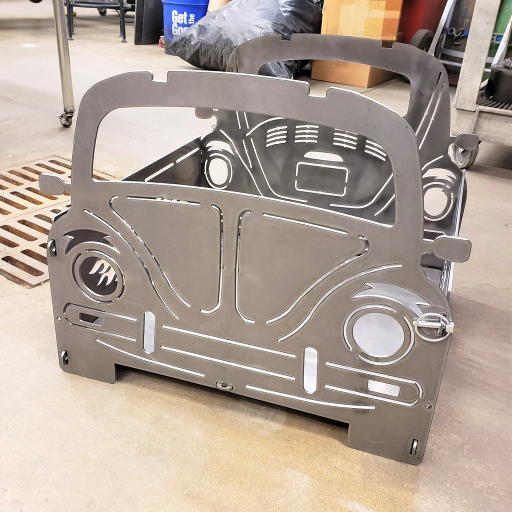 image of VW Bug Portable Collapsible Fire Pit Grill