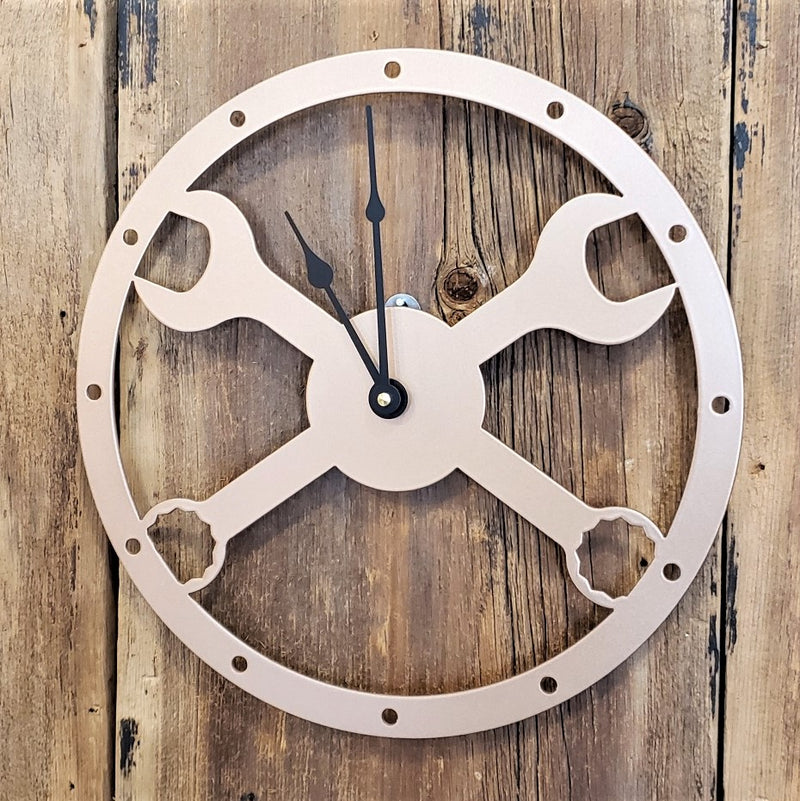 image of Crossed Wrenches Custom Clock